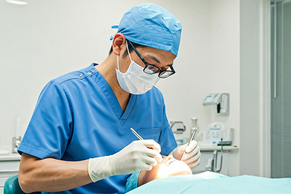 インプラントを行う歯科医師